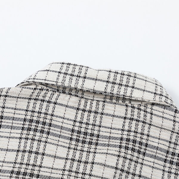 Women's American Street Style Paneled Plaid Long-Sleeve Shirt - Distressed Oversized Loose Blouse for Autumn