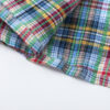 Women's American Retro Color-Block Plaid Paneled Long-Sleeve Shirt - Loose Top for Spring & Autumn
