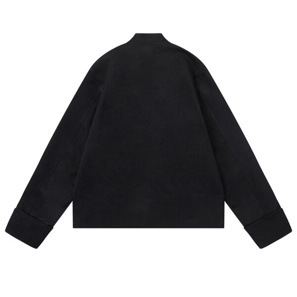 Women's American Streetwear Brand 3-Stripe Asymmetrical Placket Metal-Button Loose Jacket - Ins Trendy Outerwear