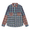 Women's American Retro Color-Block Plaid Paneled Long-Sleeve Shirt - Loose Top for Spring & Autumn