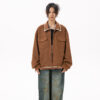 American Retro Patchwork Embroidered Suede Jacket, Japanese-style Chanel-inspired Preppy Jacket